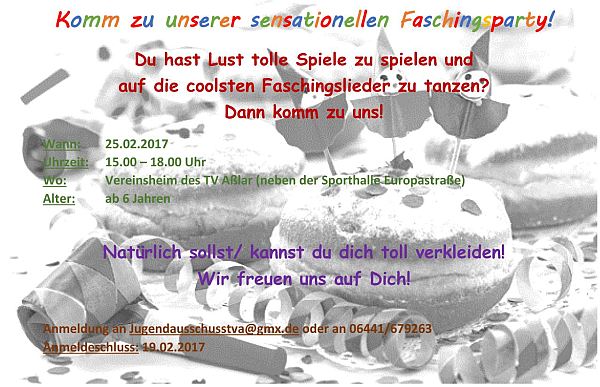 2017 02 10 Flyer Faschingsparty
